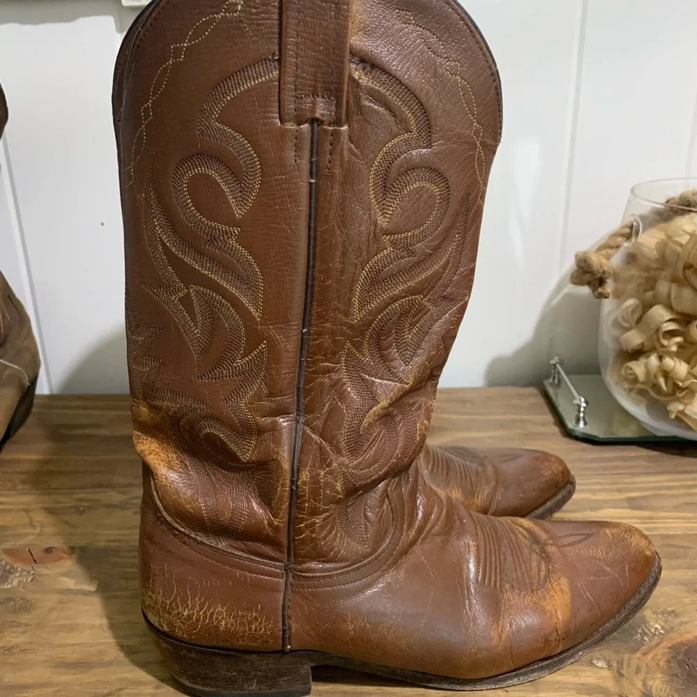 Dan Post Men’s Brown Tan Cowboy Boots (Milwaukee), 11D - Picture 1 of 13